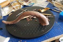 Tonmodell eines Ziegenhorns